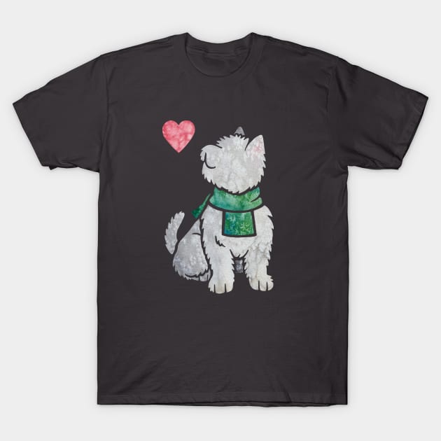 West Highland White Terrier T-Shirt by animalartbyjess